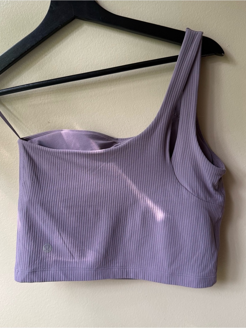 lululemon athletica Asymmetric Ribbed Crop Top in Lavender - Picture 2 of 4